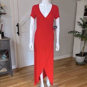 open lace back dress Cabernet Organic Wrap Dress I Deep Red Wrap Dress XXL
